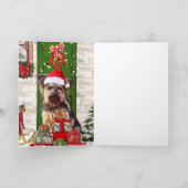 Yorkie Hond Kerstmis   Kaart (Binnen)