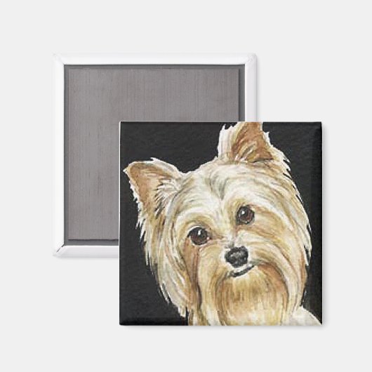 "Yorkie" hond kunst magneet (Voorkant / Achterkant)