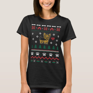 Yorkie Hond Lelijke Kersttrui Xmas T-shirt