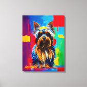 Yorkie hond Pop Art Canvas Afdruk (Voorkant)