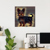 yorkie hond schatje yorkshire afbeelding pop pet poster (Thuiskantoor)