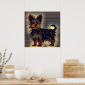 yorkie hond schatje yorkshire afbeelding pop pet poster (Keuken)