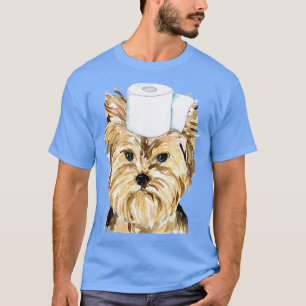 Yorkie hond toilet Schilderen T-shirt