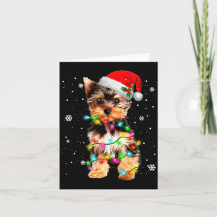 Yorkie Honden Boom Kerst Trui Xmas Huisdier Dier Kaart