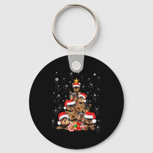 Yorkie Honden Boom Kerst Trui Xmas Huisdier Dier Sleutelhanger
