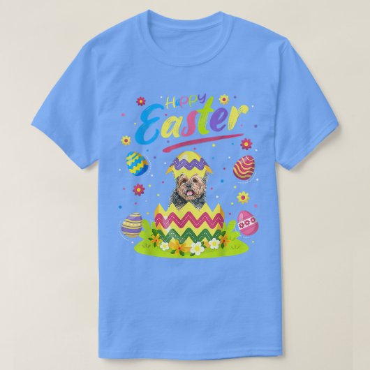 Yorkie Hondenliefhebber Funny Easter Egg Yorkie Ha T-shirt (Design voorkant)