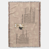 Yorkie House Rules Throw Blanket Deken (Voorkant Verticaal)