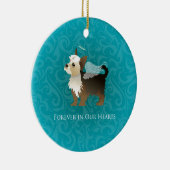 Yorkie - Huisdier Herdenking - Engel Hond Keramisch Ornament (Rechts)