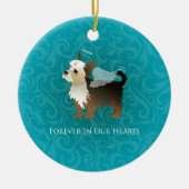 Yorkie - Huisdier Herdenking - Engel Hond Keramisch Ornament (Voorkant)