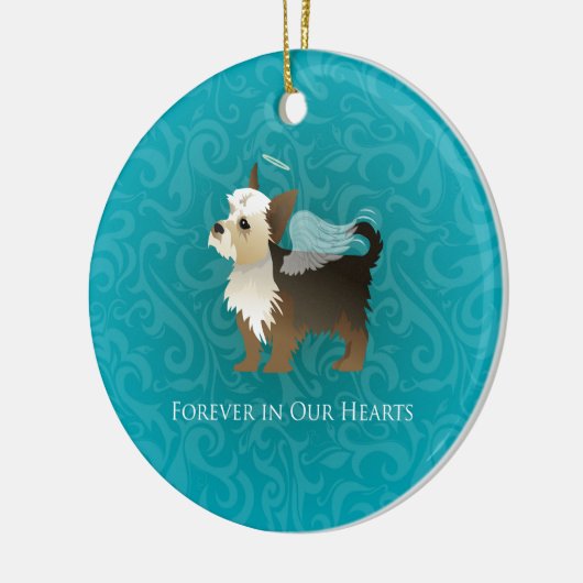 Yorkie - Huisdier Herdenking - Engel Hond Keramisch Ornament (Links)