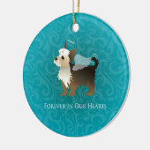 Yorkie - Huisdierherdenking - Engelshond Keramisch Ornament (Links)