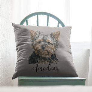 Yorkie Illustration Dog Mam Gift  Kussen
