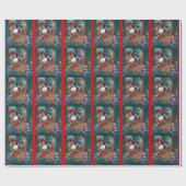 Yorkie in Elf Pet kerstomslag Cadeaupapier (Vlak)