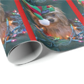 Yorkie in Elf Pet kerstomslag Cadeaupapier (Rol Hoek)
