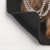 Yorkie in het Ketting Pearl Muismat (Hoek)
