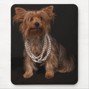 Yorkie in het Ketting Pearl Muismat