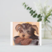 Yorkie in je Cup Briefkaart (Staand voorkant)