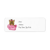 Yorkie in Purse Return Address Label (Voorkant)