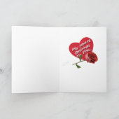 Yorkie in rode petkaarten kaart (Binnen)