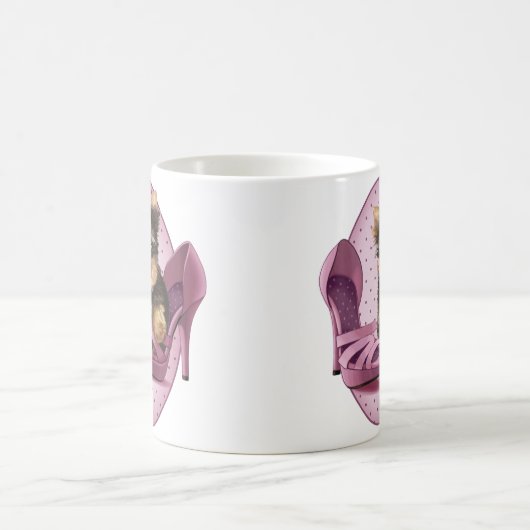 Yorkie in Shoe Koffiemok (Center)