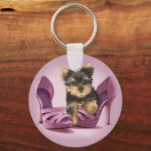 Yorkie in Shoe Sleutelhanger (Voorkant)