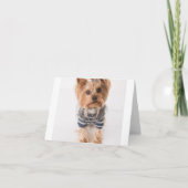 yorkie-in-sweater bedankkaart (Voorkant)