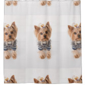 yorkie-in-sweater douchegordijn (Voorkant)