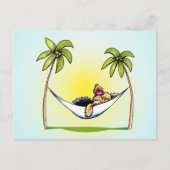 Yorkie Island Princess Off-Leash Art™ Briefkaart (Voorkant)
