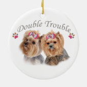Yorkie Je kunt niet slechts één versiering hebben Keramisch Ornament (Achterkant)