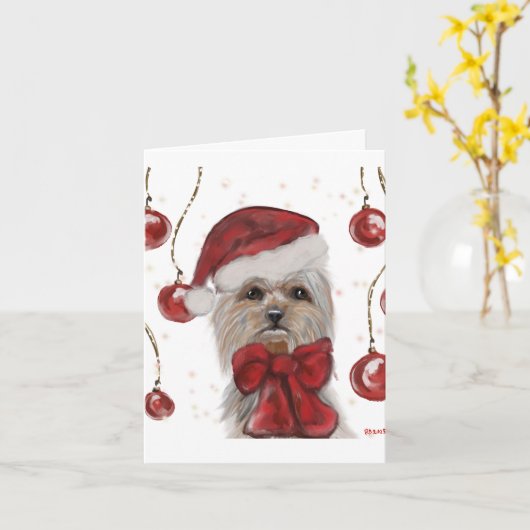 Yorkie Kaart (Gele Bloem)