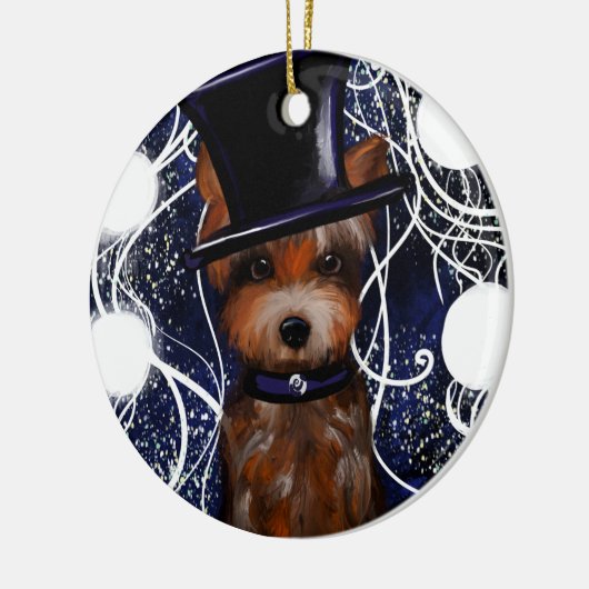 YORKIE KERAMISCH ORNAMENT (Links)