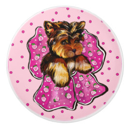 Yorkie keramische knop