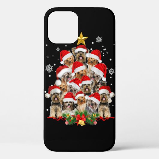 Yorkie kerstboom grappige kerstcadeautjes voor Yor Case-Mate iPhone Case (Achterkant)