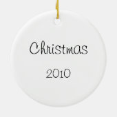 Yorkie kerstboomversiering met Holly Keramisch Ornament (Achterkant)