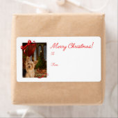 Yorkie kerstcadeautjes etiket (Insitu)