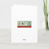 Yorkie kerstgroet kaart (Achterkant)
