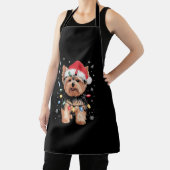 Yorkie Kersthond Lange Kerst Geschenk Schort (Insitu)