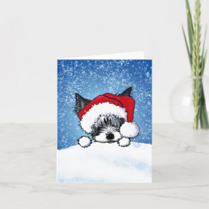 Yorkie kerstKaart Feestdagen Kaart