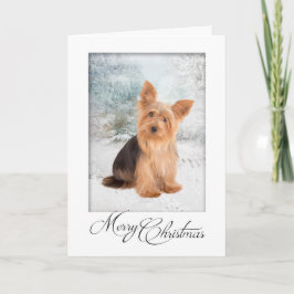 Yorkie kerstKaart Feestdagen Kaart