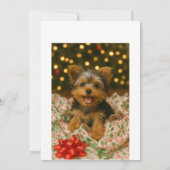 Yorkie Kerstkaart Kaart (Achterkant)