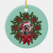 Yorkie Kerstkrans Kerst Ornament (Achterkant)
