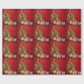 Yorkie Kerstmis Cadeaupapier (Vlak)