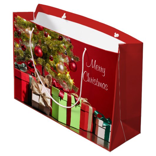 Yorkie Kerstmis Groot Cadeauzakje (Achterkant Gekanteld)