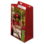 Yorkie Kerstmis Klein Cadeauzakje (Voorkant Gekanteld)