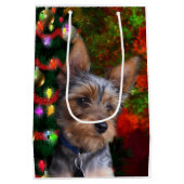 Yorkie Kerstmis Medium Cadeauzakje (Achterkant)