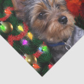 Yorkie Kerstmis Tissuepapier (Detail)