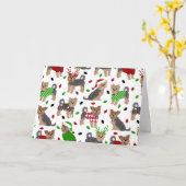 Yorkie kerstshire Terrier Kaart (Gele Bloem)