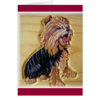 Yorkie Laughing Card