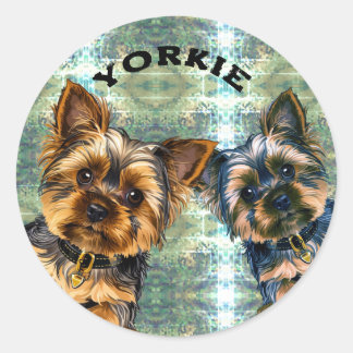 Yorkie-leven Ronde Sticker