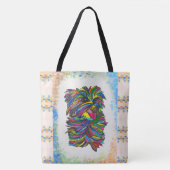 Yorkie Love BG Canvas tas (Voorkant)